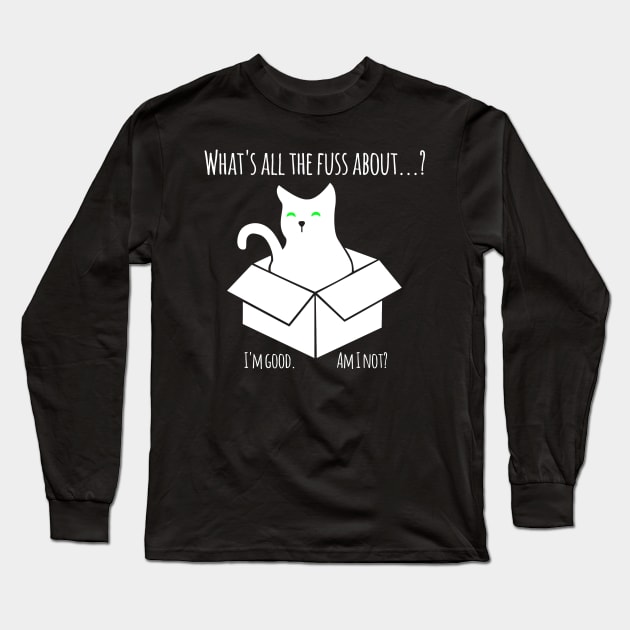 What came first, the cat or the box? Long Sleeve T-Shirt by Qwerdenker Music Merch